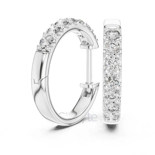 Classic Diamond Huggie Hoop Earrings