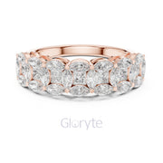 Nature Inspired Marquise Diamond Band Ring –