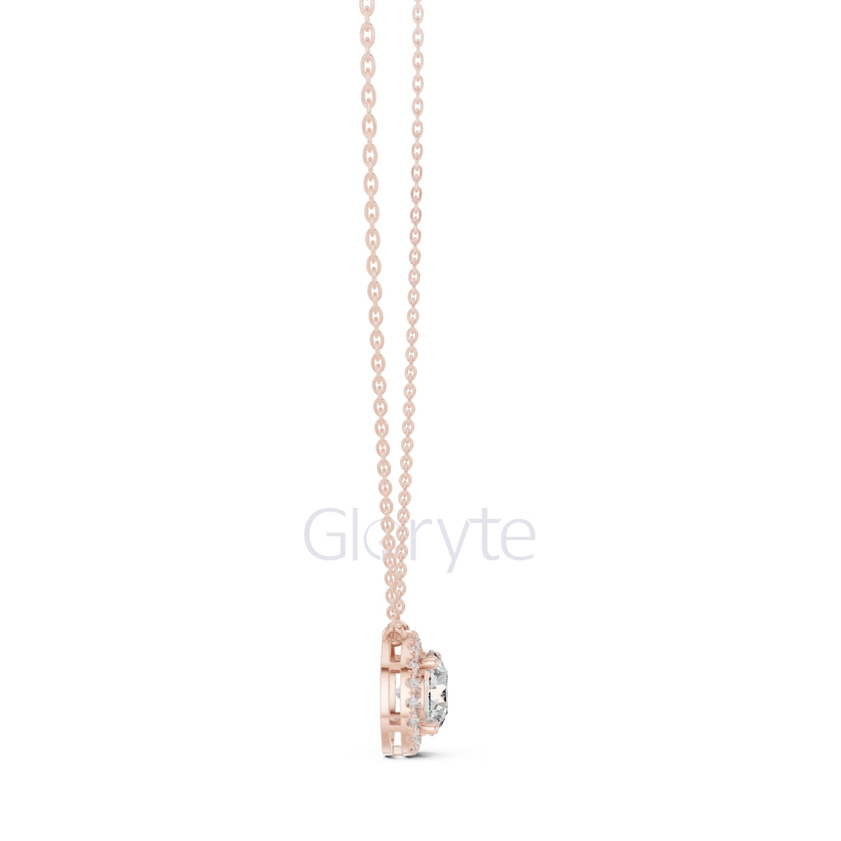 Round Halo Diamond Pendant Necklace (2.38 CT)