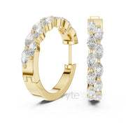 Marquise Illusion Hoop Earrings