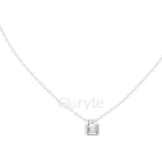 Emerald Solitaire Pendant Necklace (0.39 CT)