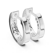 Classic Channel Set Diamond Hoop Earrings