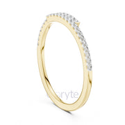 Double Row Petite Diamond Wedding Band