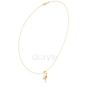 Solitaire Curve Diamond Pendant Necklace