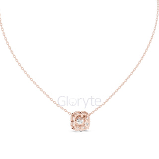 Cushion & Pear Cluster Diamond Pendant Necklace (1.60 CT)