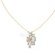 Three-Stone Toi et Moi Diamond Pendant Necklace