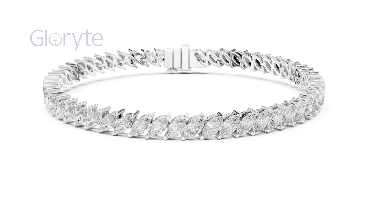 Marquise Cut Diamond Tennis Bracelet
