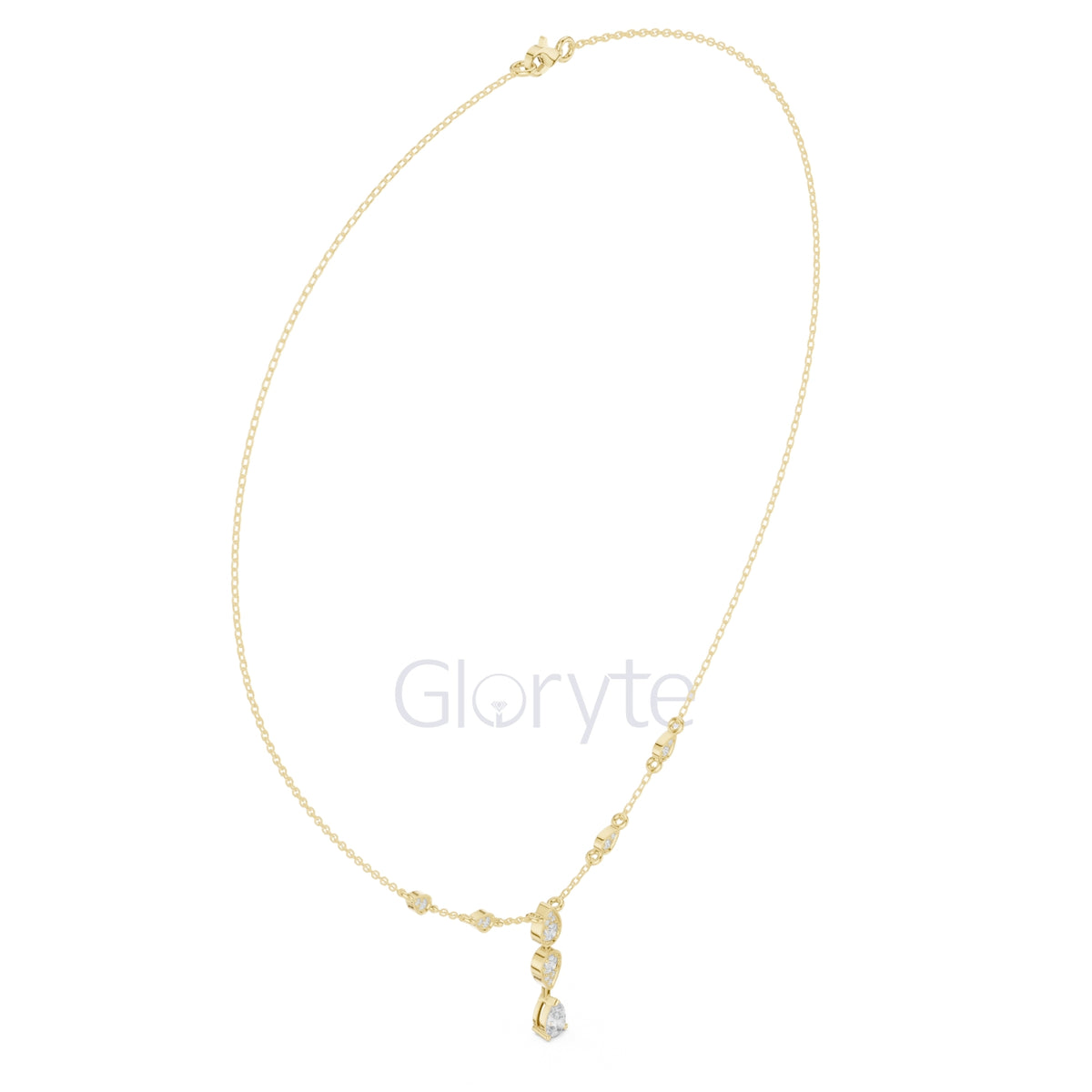 Pear Drop Diamond Necklace
