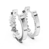 Baguette Cluster Hoop Earrings – Silver & Gold | Lab Diamond or Moissanite