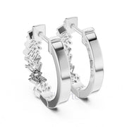 Baguette Cluster Hoop Earrings