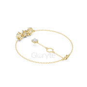 Three-Stone Diamond Tail Bracelet