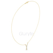 Diamond Crossover Pendant Necklace