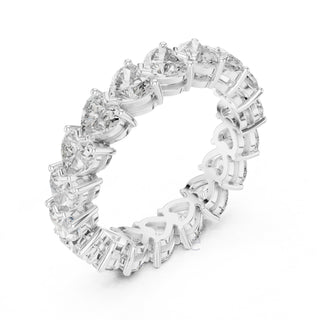 Heart Cut Diamond Eternity Band