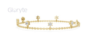 Floating Round Cut Diamond Bracelet