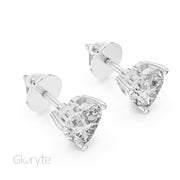 Heart Shape Diamond Stud Earrings