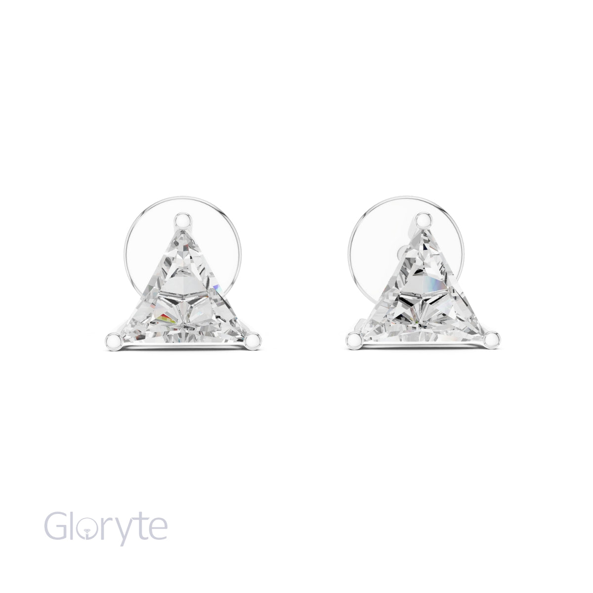 Trillion Cut Diamond Stud Earrings