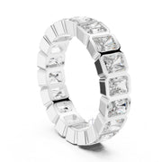 Radiant Cut Diamond Bezel-Set Eternity Band