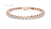 Wave-Design Diamond Tennis Bracelet 2.90mm