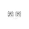 Asscher Diamond Studs in 925 Silver, 14K & 18K Gold