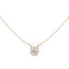 Round Bezel Diamond Pendant Necklace (1.50 CT)
