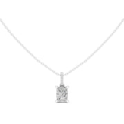 Diamond Solitaire Bezel Pendant Necklace (1.50ct) with Chain