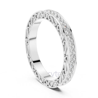 Vintage Inspired Diamond Eternity Band with Micro Prong Setting