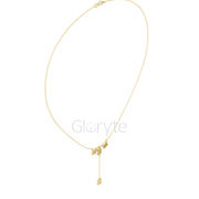Baguette Cluster Drop Diamond Necklace