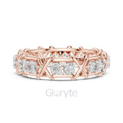Criss-Cross Diamond Eternity Band – Round Cut