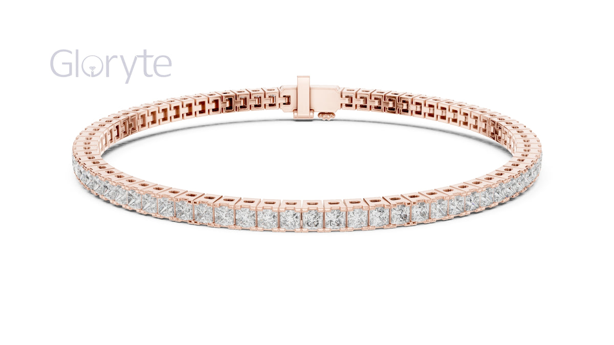 Princess Cut Diamond Tennis Bracelet