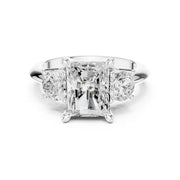 Three-Stone Diamond Engagement Ring | 2.5ct Center with Round Side Stones
