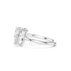 Toi et Moi Engagement Diamond Ring | Pear & Emerald Silver & Gold