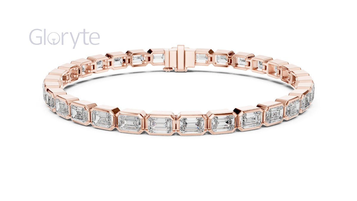 Emerald Cut Diamond Tennis Bracelet 0.30 Pointers