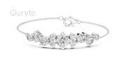 Cluster Round Cut Diamond Bracelet