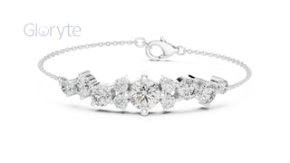 Cluster Round Cut Diamond Bracelet