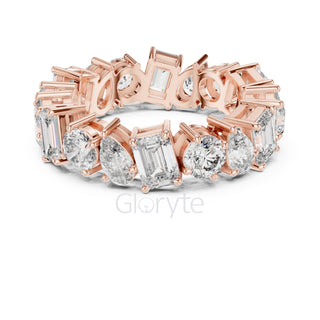 Pear, Round & Emerald Cut Diamond Eternity Band