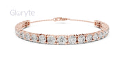Classic Graduated Round Cut Diamond Bracelet 3.50mm To 5.00mm