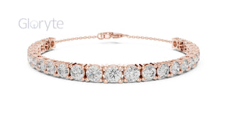 Classic Graduated Round Cut Diamond Bracelet 3.50mm To 5.00mm
