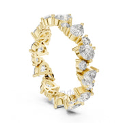 Pear & Round Lab Diamond Eternity Band – Classic Statement Ring
