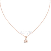 Two Stone Diamond Pendant Necklace