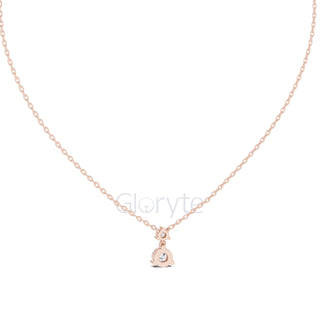 Two Stone Diamond Pendant Necklace