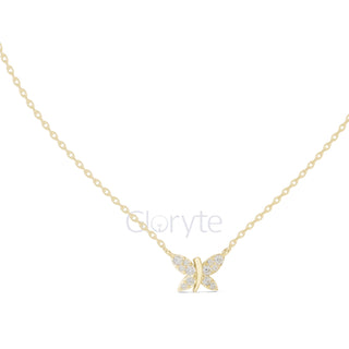 Butterfly Diamond Pendant Necklace (0.24 CT)