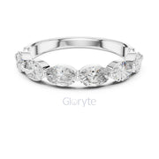 Oval Cut Half Eternity Ring