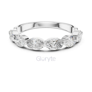 Oval Cut Half Eternity Ring