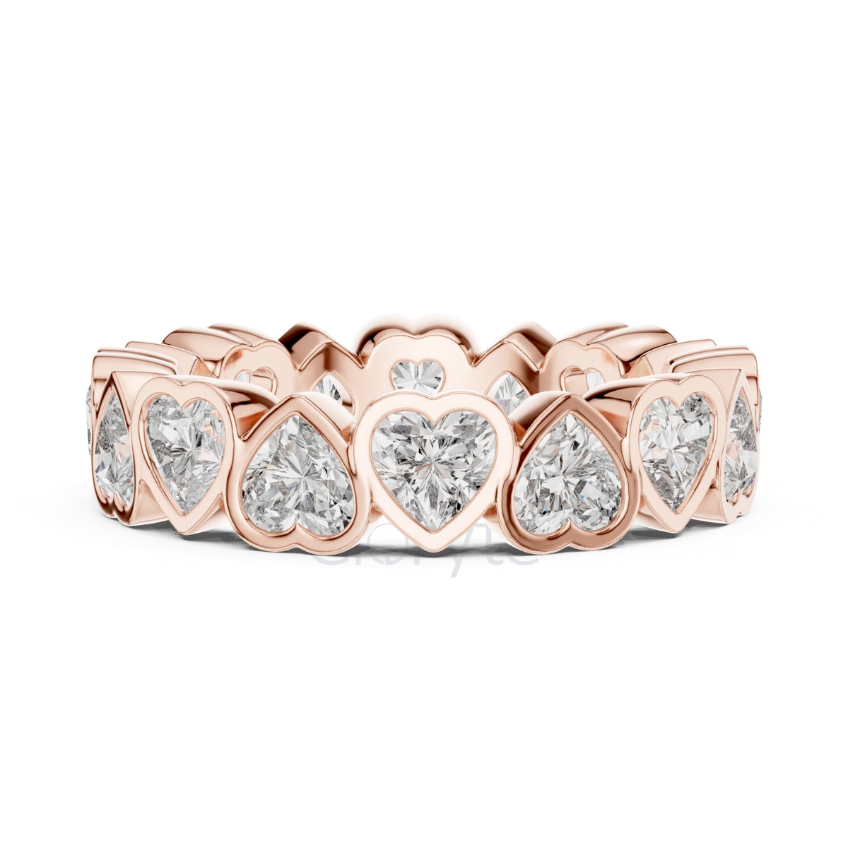 Heart Cut Diamond Eternity Band
