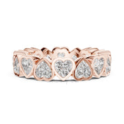 Heart Cut Diamond Eternity Band