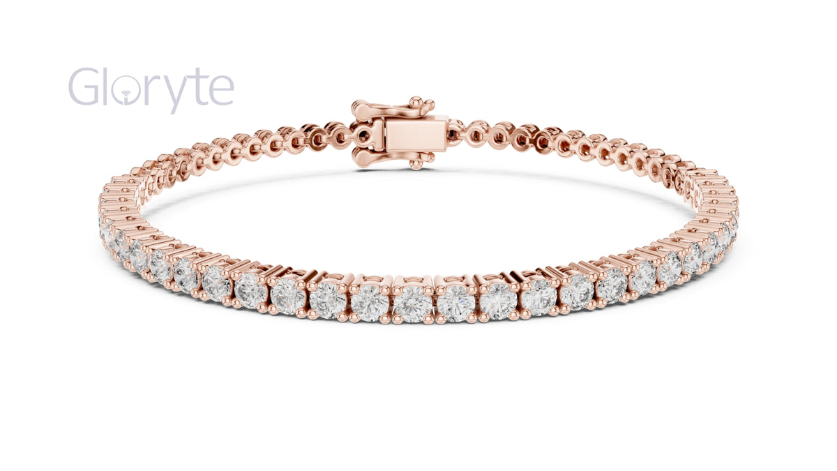Round Cut Diamond Half Tennis Bracelet 2.50mm