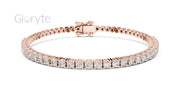 Round Cut Diamond Half Tennis Bracelet 2.50mm