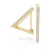 Geometric V-Shape Hoop Earrings with Lab-Grown or Moissanite Diamonds