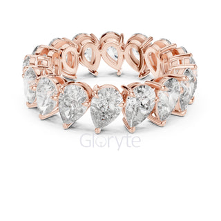 Pear Cut Diamond Eternity Band