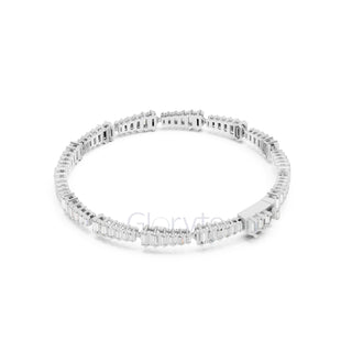 Graduated Baguette Diamond Tennis Bracelet